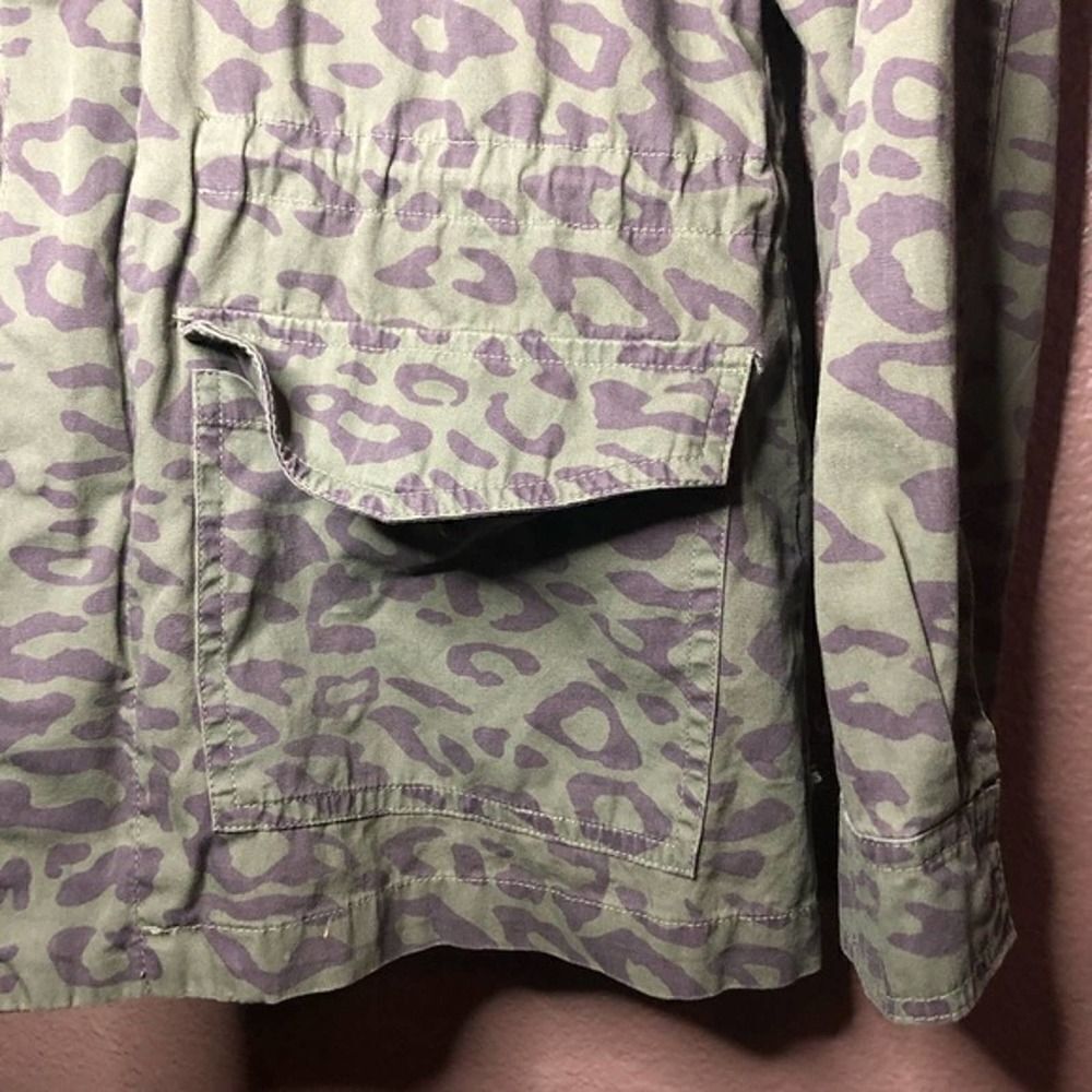 Mudd Green Leopard Utility Jacket - Picture 3 of 6